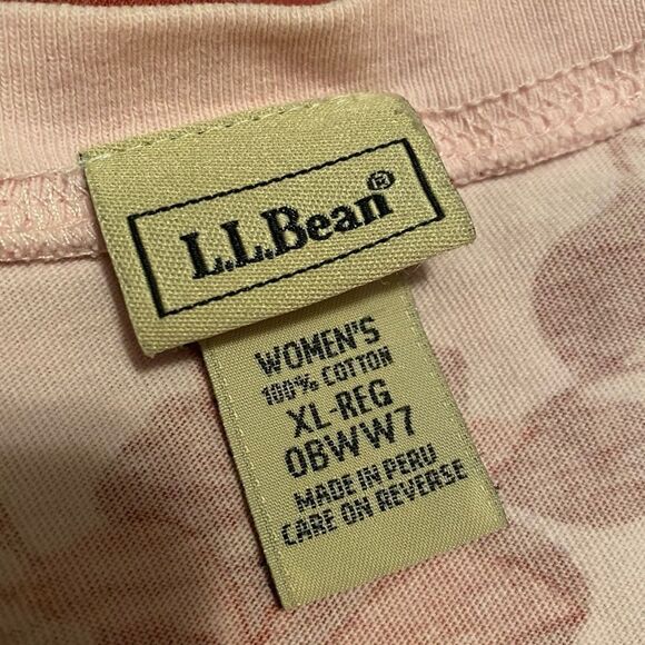 2 LL Bean Pink & Blue Floral Tshirts - Picture 6 of 7